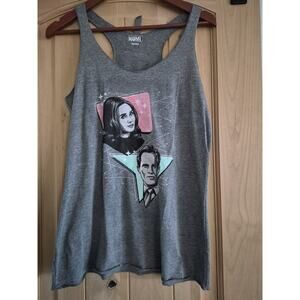 Marvel Tank Top Next Level Apparel Size Large Marvel Comics Avengers Gray